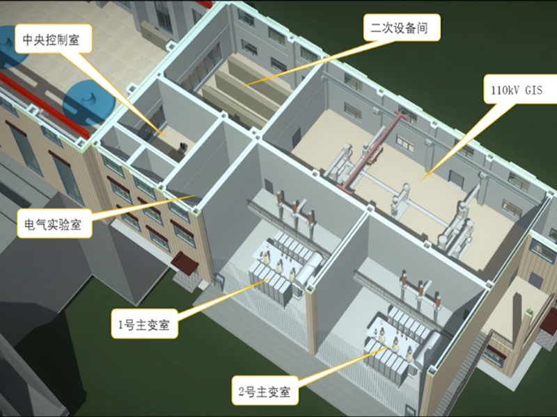 西藏湘河水利樞紐工程2-基于設(shè)備模型的基本參數(shù)，設(shè)備包含的各部分構(gòu)件，整體組裝后再進(jìn)行其他屬性的添加（如電壓等級(jí)、類型、單位等）。之后可以通過(guò)設(shè)備布置，測(cè)試參數(shù)化設(shè)置是否有效